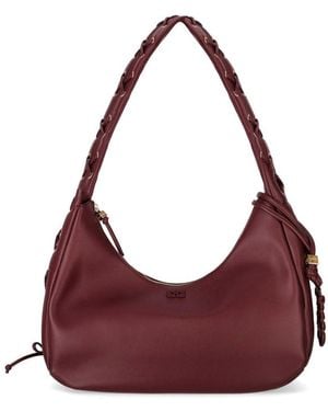 Ganni Burgundy Medium Hobo Bag - Purple