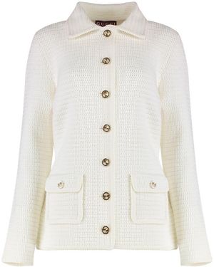 Gucci Cotton Cardigan - White
