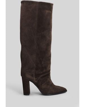 GISÉL MOIRÉ Dixi High Heels Boots - Brown