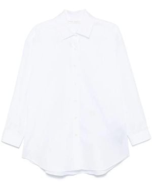 Palm Angels Monogram-Embroidered Loose Shirt - White