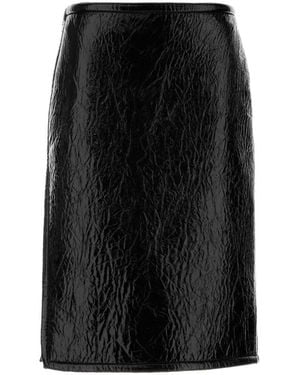 Gucci Black Leather Skirt