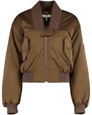 ジャケット CHLOE Women Jackets 25SVE04299 001 Black Chloe Women's Black Oversized Leather Jacket Size 40 (UK12