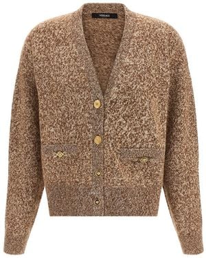 Versace 'Medusa '95' Button Cardigan - Brown