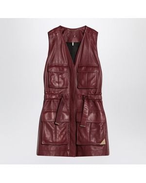 Chloé Bordeaux Vest In - Red