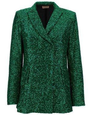 Le twins 'como' Double-breasted Blazer - Green