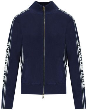 Elisabetta Franchi Oltremare Cardigan With Bands - Blue