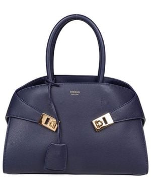 Ferragamo Leather Handbag - Blue