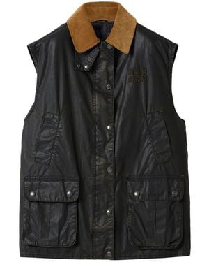 Miu Miu Poplin Gilet - Black