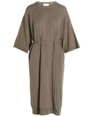 Nude Knit Long Dress - Natural