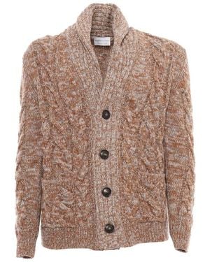 Sette Fili Cashmere Cardigan - Brown