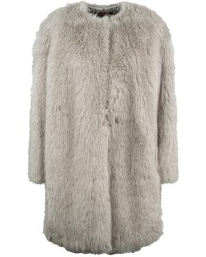 Max Mara Eros Faux Fur Jacket - Grey