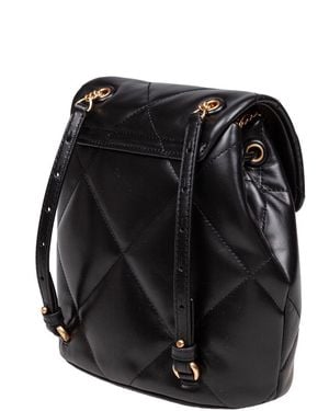 Tory Burch Kira Diamond Quilt Leather Mini Backpack - Black