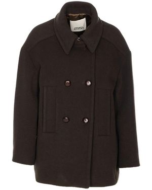コート Isabel Marant Black wool blend Fiby coat FIBY COAT Woman black | ISABEL MARANT Official online store