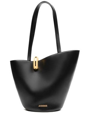 Jacquemus Le Bambola Moyen Leather Shoulder Bag - Black