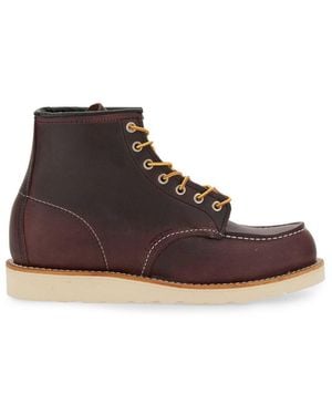 Red Wing Bordeaux Leather Boots With Rugged Sole - Brown