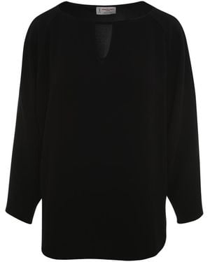 Alberto Biani Blouse With V Neck Clothing - Black