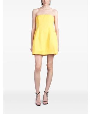 Jonathan Simkhai Arta Strapless Mini Dress - Yellow