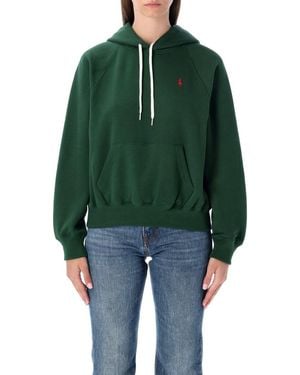 Polo Ralph Lauren Hoodie With Embroidered Pony Logo - Green