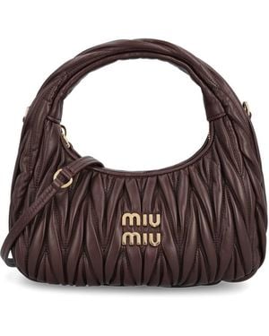 MIU MIUBrown Matelassé Bag – H-Authentica