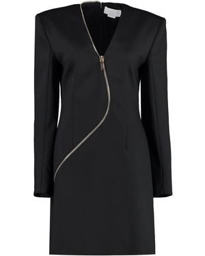 Genny Wool-Blend Dress - Black