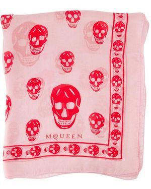 McQueen Skull Scarf - Pink