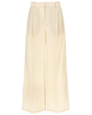 Brunello Cucinelli Cotton Trousers - Natural