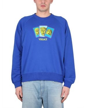 Versace Sweatshirt The Masks - Blue