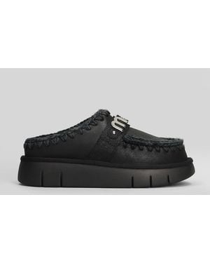 Mou Bounce Clog Slipper-Mule - Black