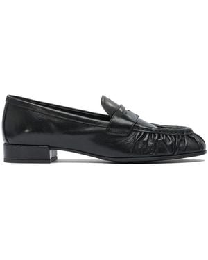 Prada Leather Loafers - Black