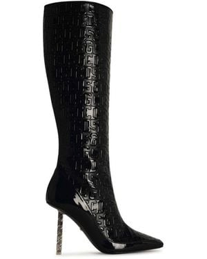 Gcds Patent Leather Boots - Black