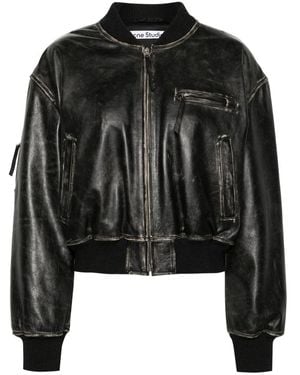 Acne Studios Leather Outerwears - Black