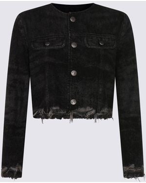 DIESEL Cotton Denim Jacket - Black