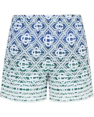 CASABLANCA 'Stripe' Bermuda Shorts - Blue