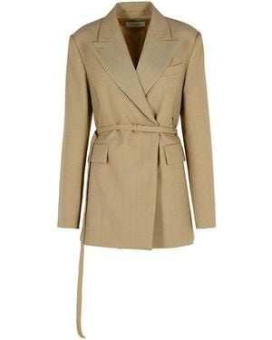 Sportmax Tubinga' Virgin Wool Blazer - Natural