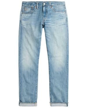 RRL High Slim Lawton Selvedge Jeans - Blue