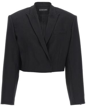 David Koma 'Cropped' Blazer - Black