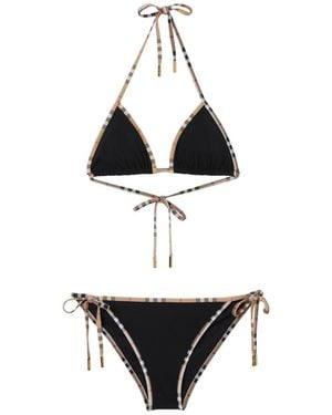 Burberry Check Triangle Bikini Set - White