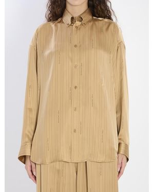 Balenciaga Satin Shirt - Natural