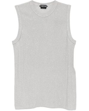 Tom Ford Sequined Top - Gray