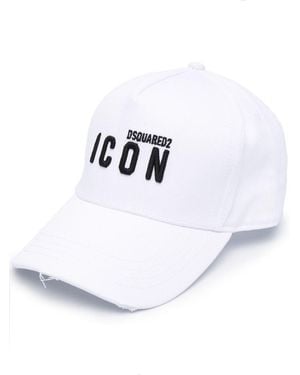 DSquared² Icon Embroidered Baseball Cap - White