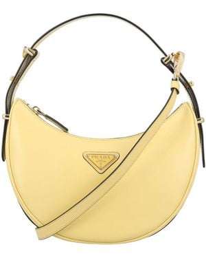 Prada Arqué Small Leather Shoulder Bag - Metallic