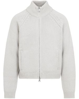 Our Legacy Bone Extrafine Merino Wool Ultra Zip Cardigan - White
