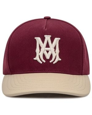 Amiri Bordeaux Cap With Embroidered Logo