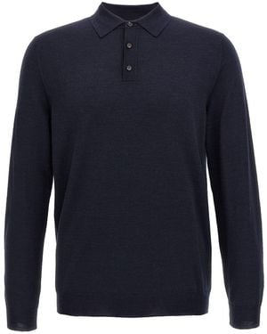 Zanone Virgin Wool Polo Shirt - Blue