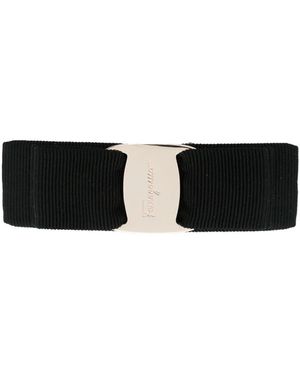 Ferragamo Vara Plate Hair Clip - Black