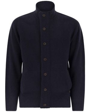 Barbour Zip-up Sweater Patch - Blue