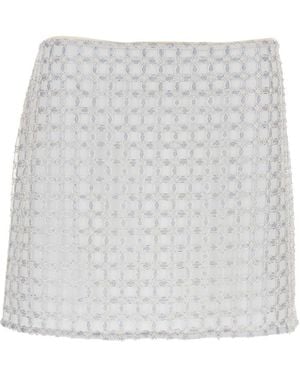 ROTATE BIRGER CHRISTENSEN Beaded Midi Skirt - Gray