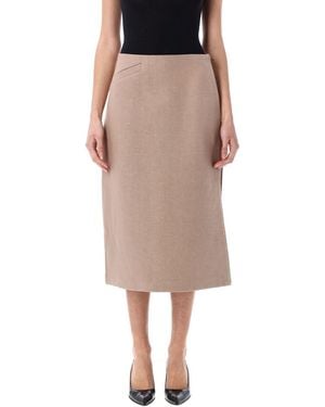 スカート FENDI WAXED LINEN SKIRT Fendi Waxed Linen Skirt in Natural | Lyst