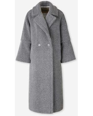 Herno Long Teddy Coat - Gray
