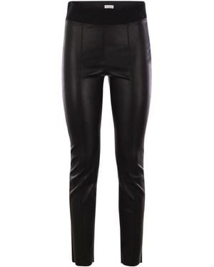 Brunello Cucinelli Skinny Fit Stretch Nappa Leather Trousers - Black